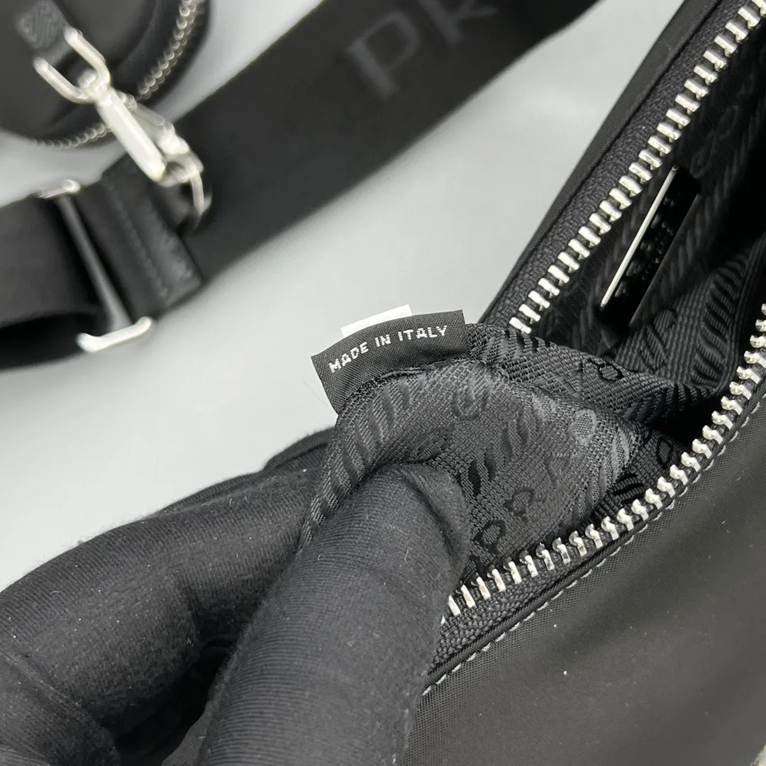 Alternative view of Prada Re- 2005 Saffiano Shoulder Bag Black Silver Hardware