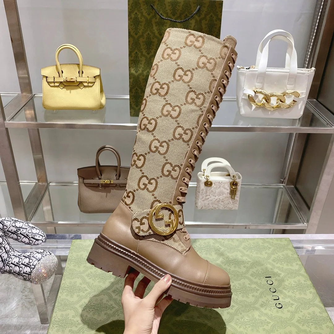 Gucci Blondie Women’s Boots Beige - Image 4