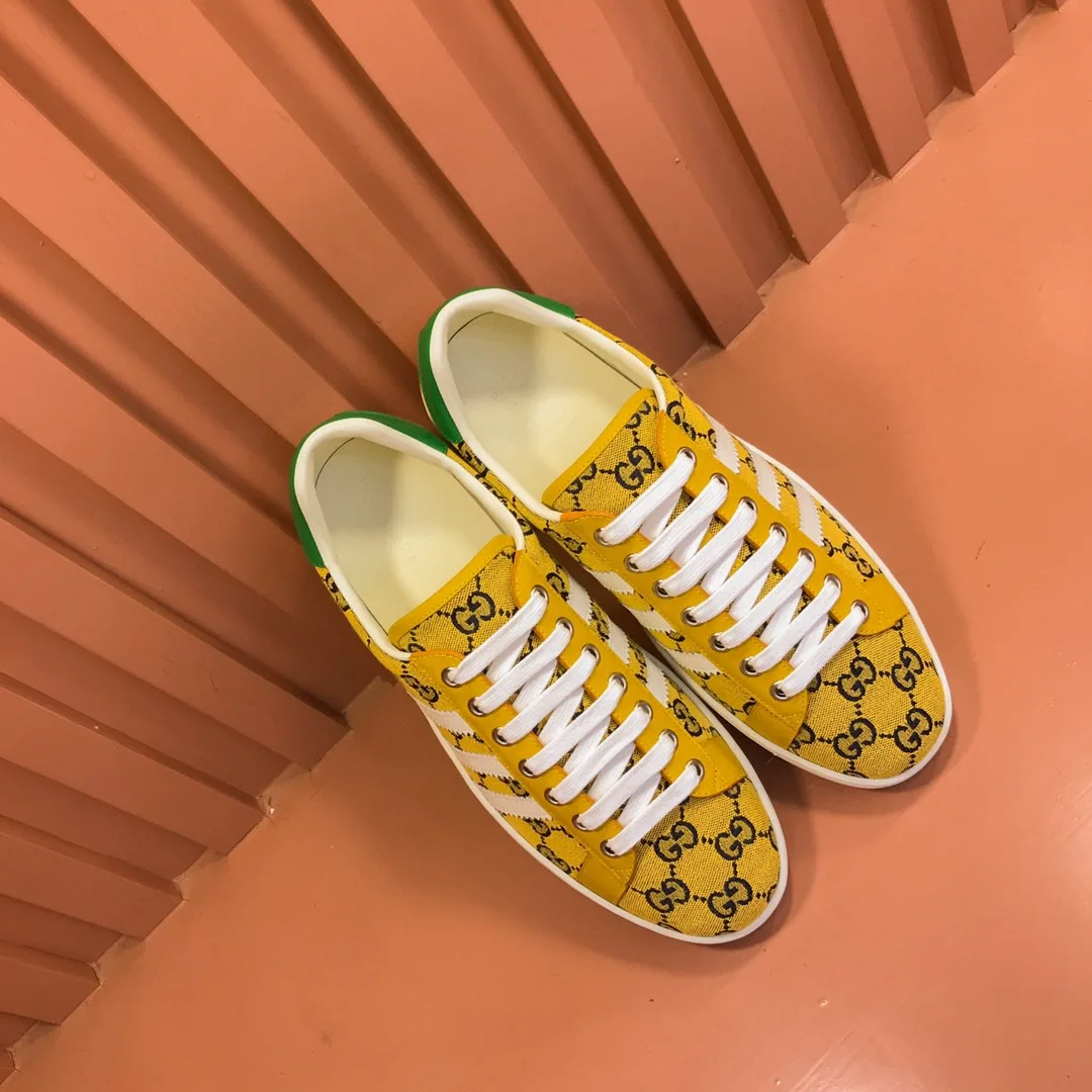 Gucci x Adidas Men’s With GG Sneakers Yellow - Image 5