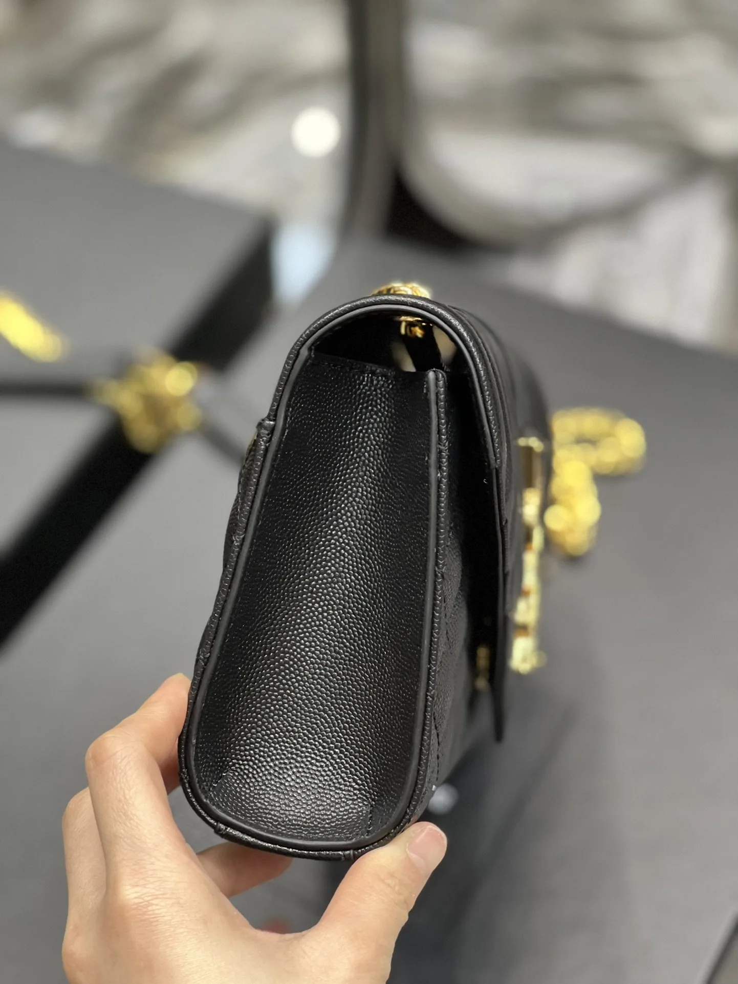 Saint Laurent Small Bag Black In Mix Matelasse / YSL - Image 5