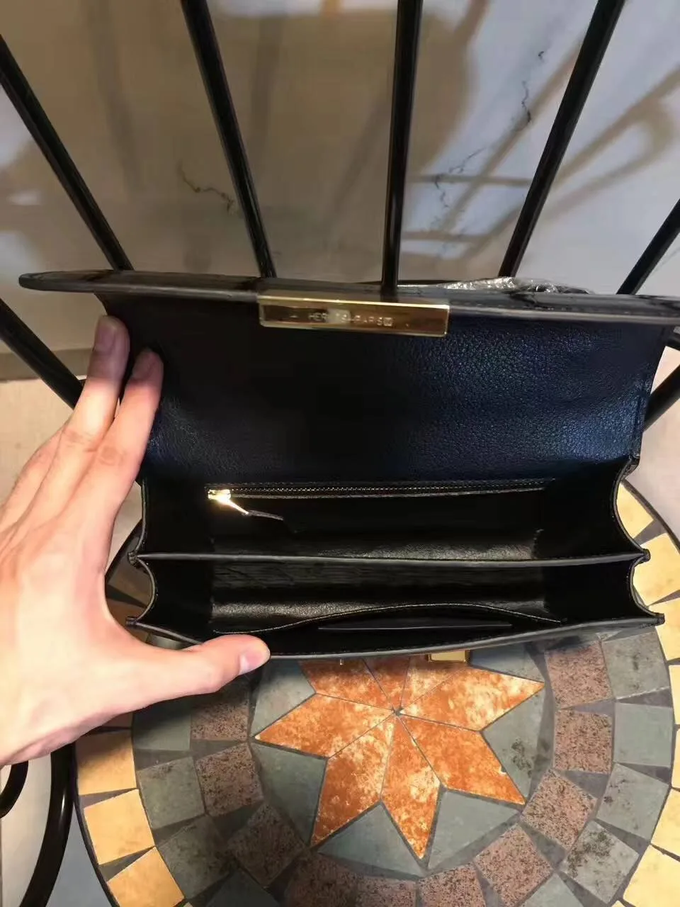 Alternative view of Hermes Constance 24 Pattern Crocodile Black