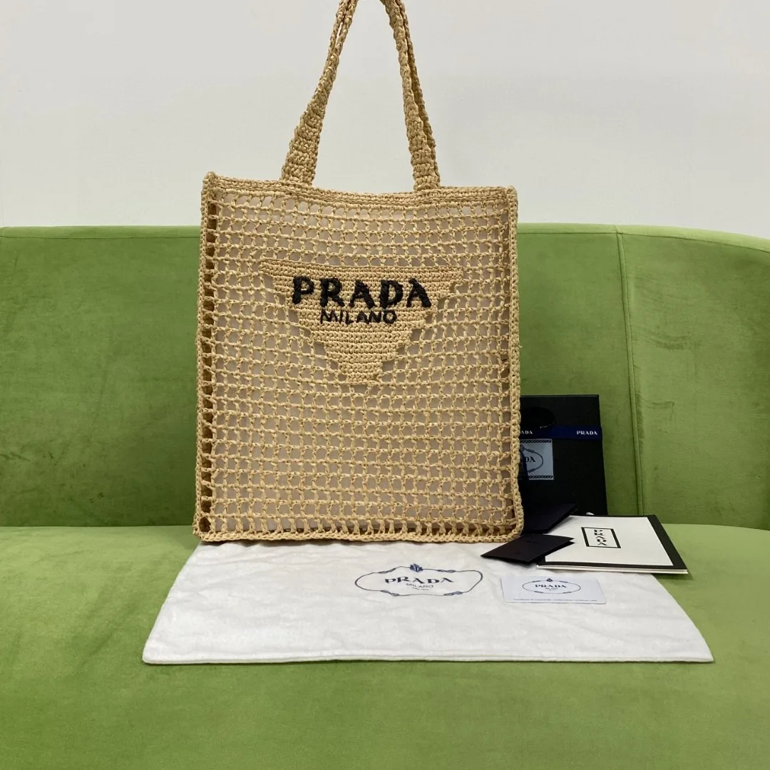 Prada Raffia Tote