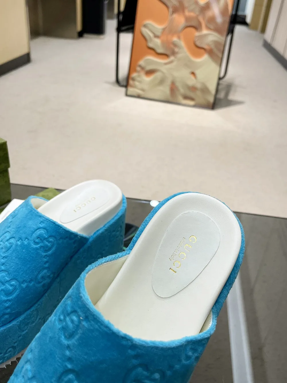 Alternative view of Gucci Women’s GG Platform Sandal Light Blue