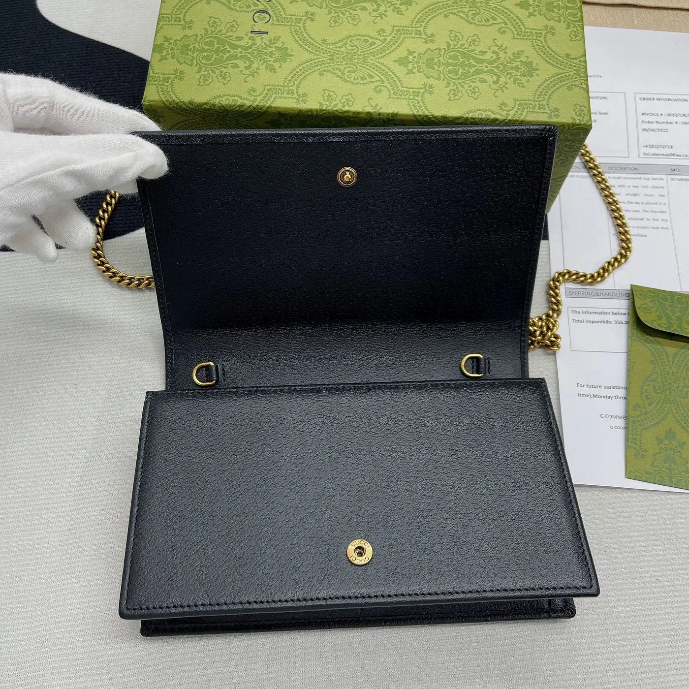 Gucci Diana Mini Bag With Bamboo Black - Image 6