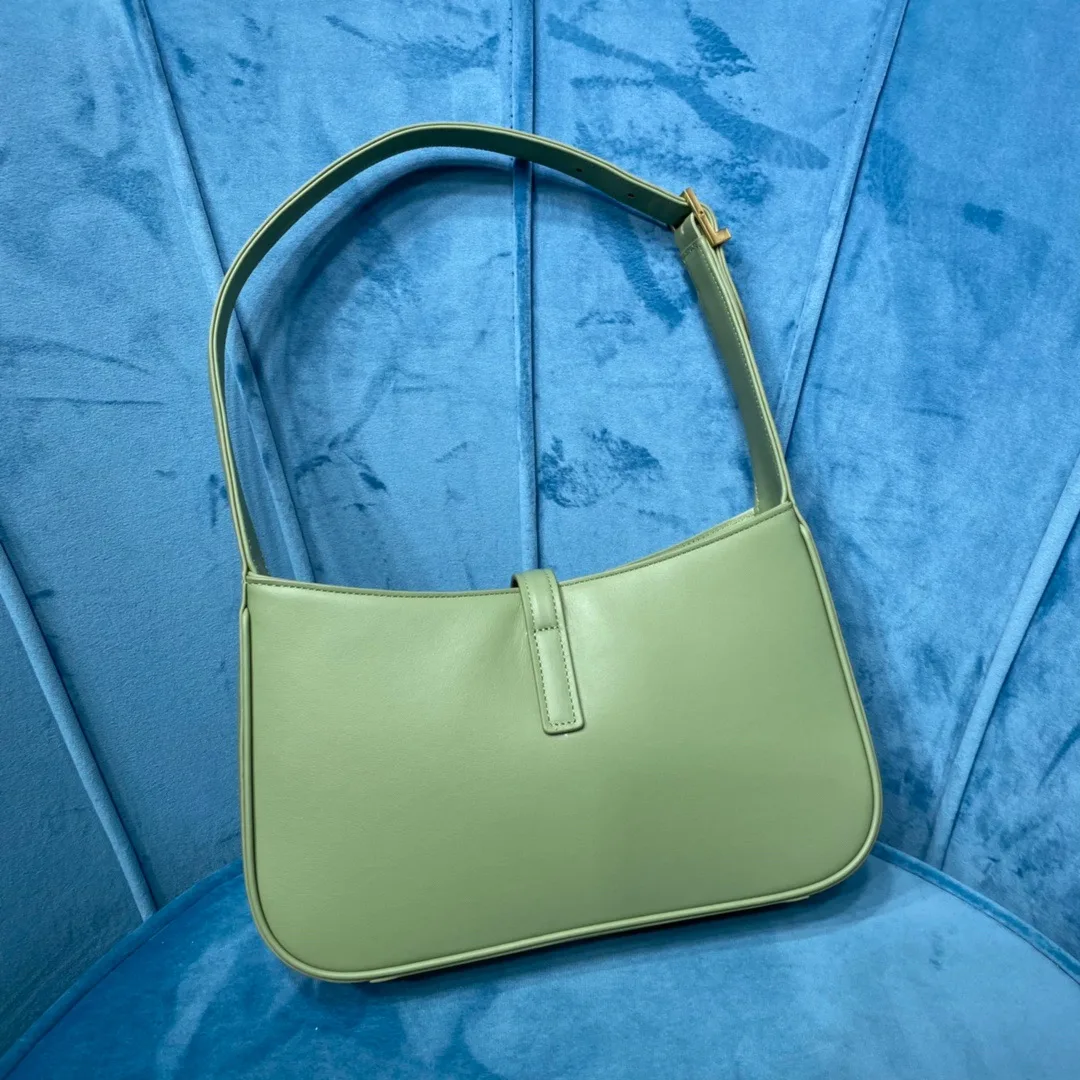 Alternative view of Saint Laurent Le 5 À 7 Hobo Bag In Smooth Light Green / YSL