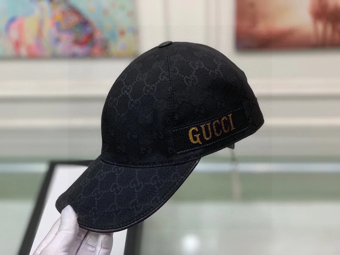 Gucci Baseball Hat Black - Image 5