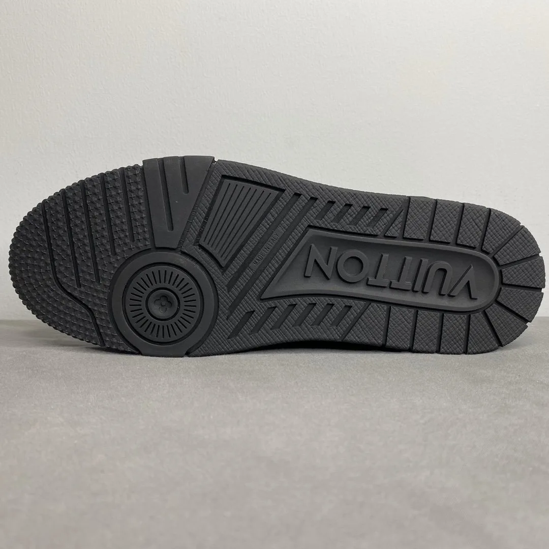 Louis Vuitton Trainer Sneaker Mix Of Materials Black Virgil Abloh - Image 7