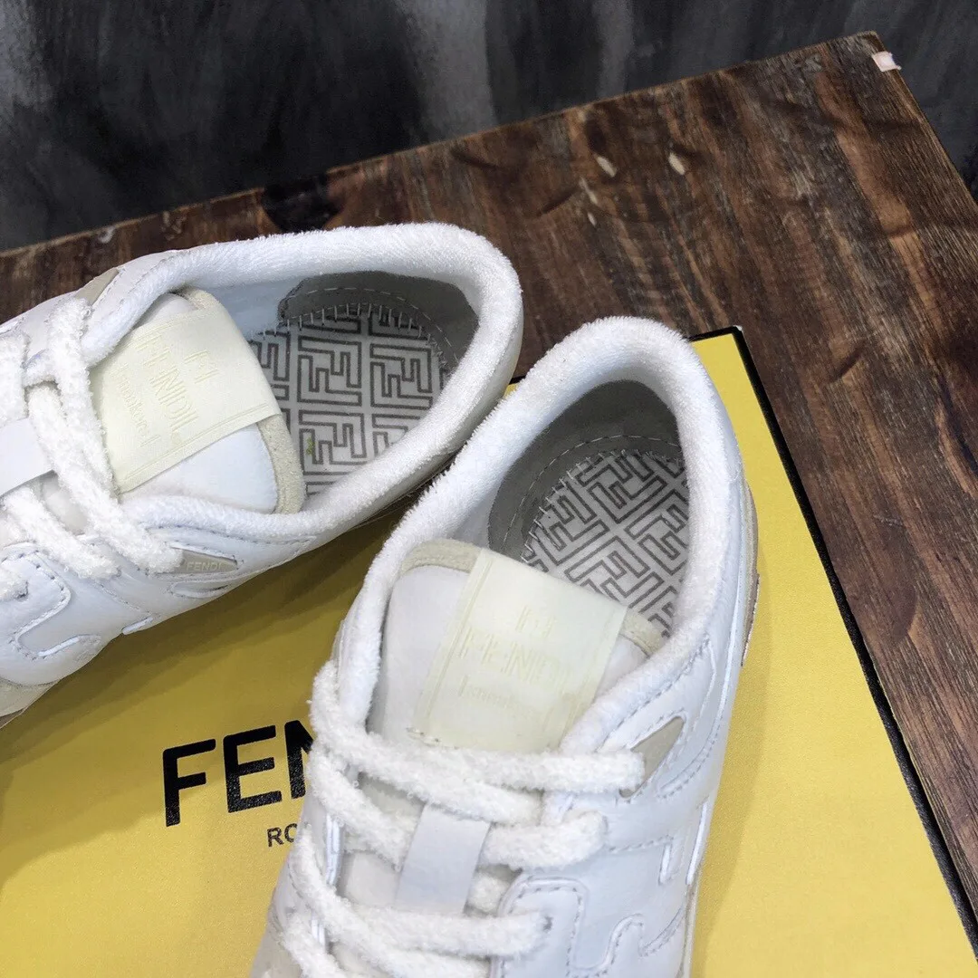 Fendi Match Low Tops Sneakers White 7E1493AHH2F1FHS - Image 3