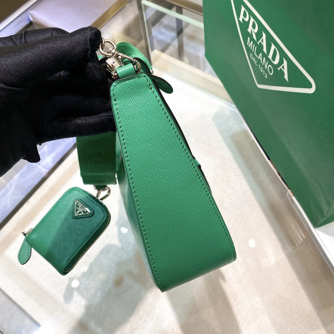 Alternative view of Prada Re- 2005 Saffiano Leather Bag Green