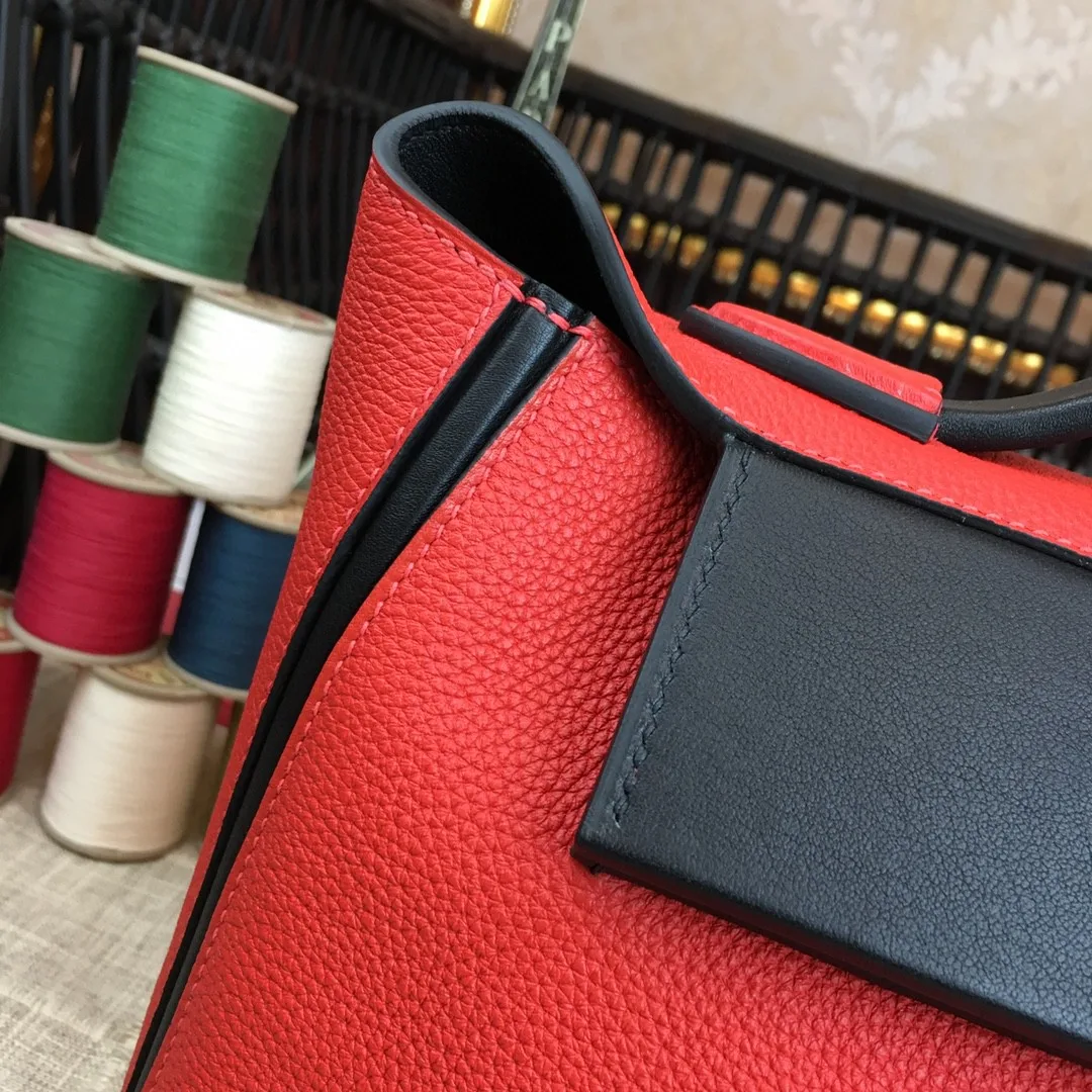 Hermes Clemence Swift Red Gold Toned Hardware - Image 5