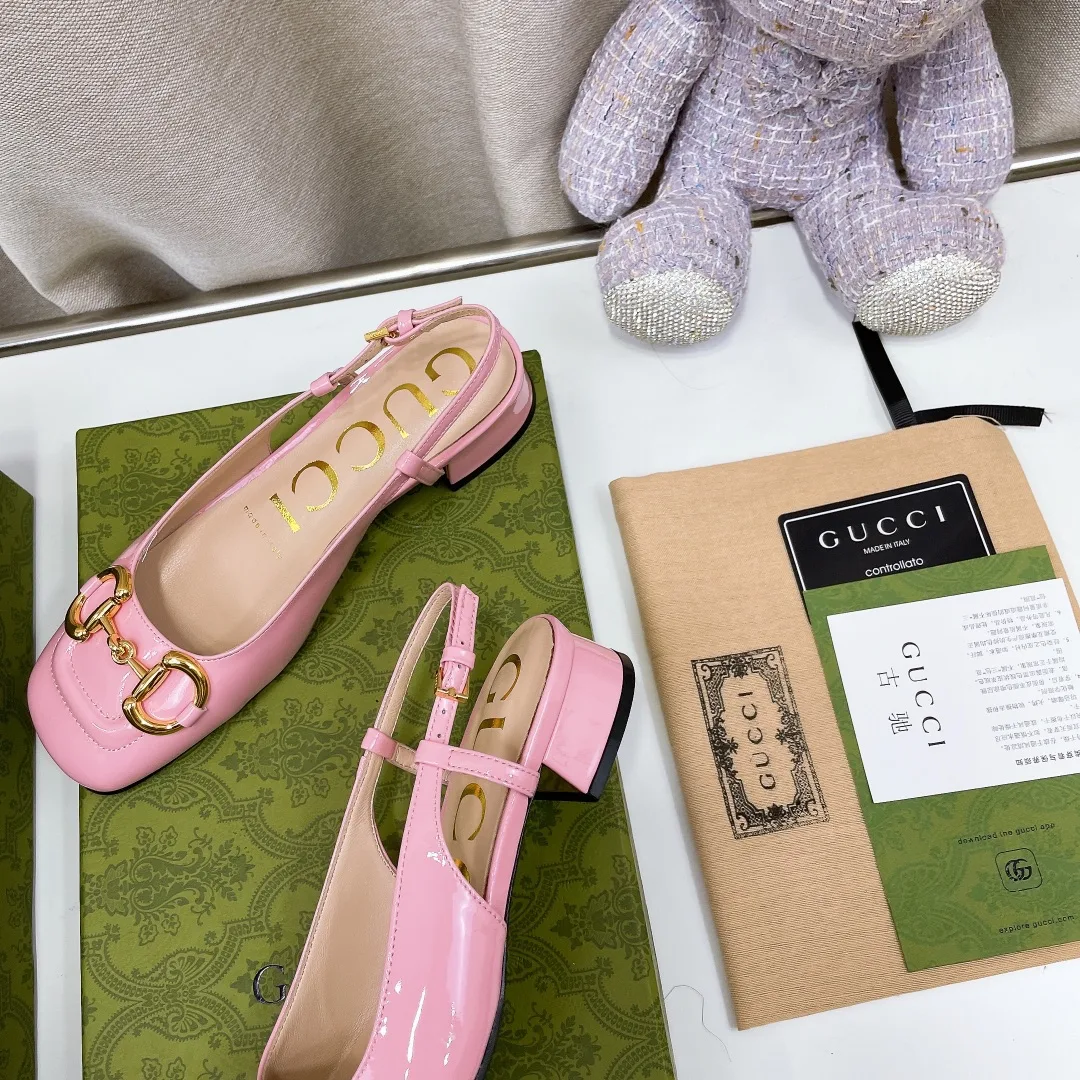 Gucci Women’s Slingback With Horsebit Light Pink - Image 2
