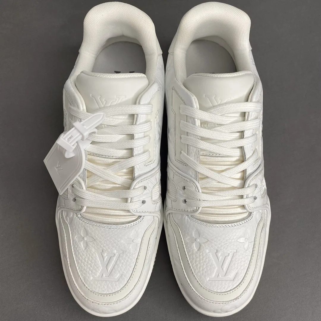 Louis Vuitton Trainer Sneaker Mix Of Materials White Virgil Abloh - Image 4