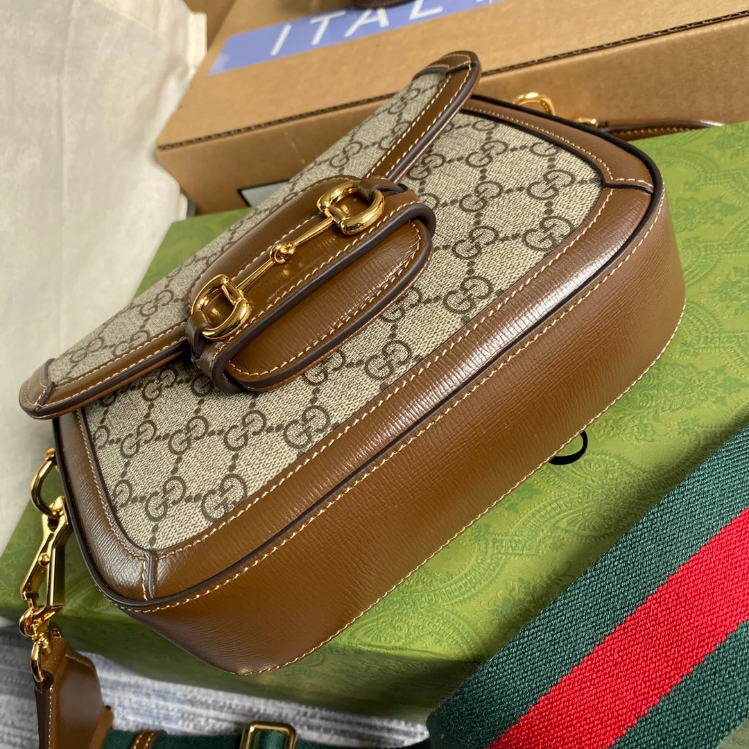 Gucci Horsebit 1955 GG Mini Bag Beige - Image 4