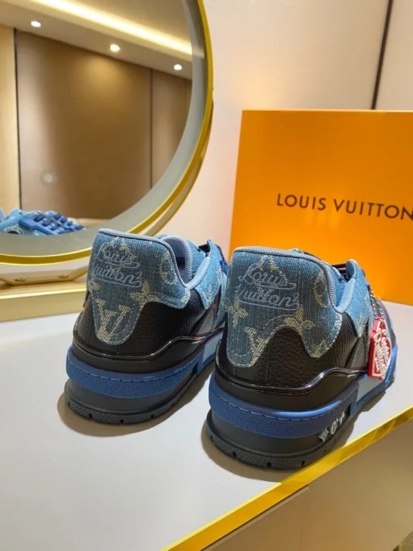 Louis Vuitton Trainer Sneaker Monogram Denim Blue Nigo/Virgil Abloh LV 1A9IQ9 - Image 5
