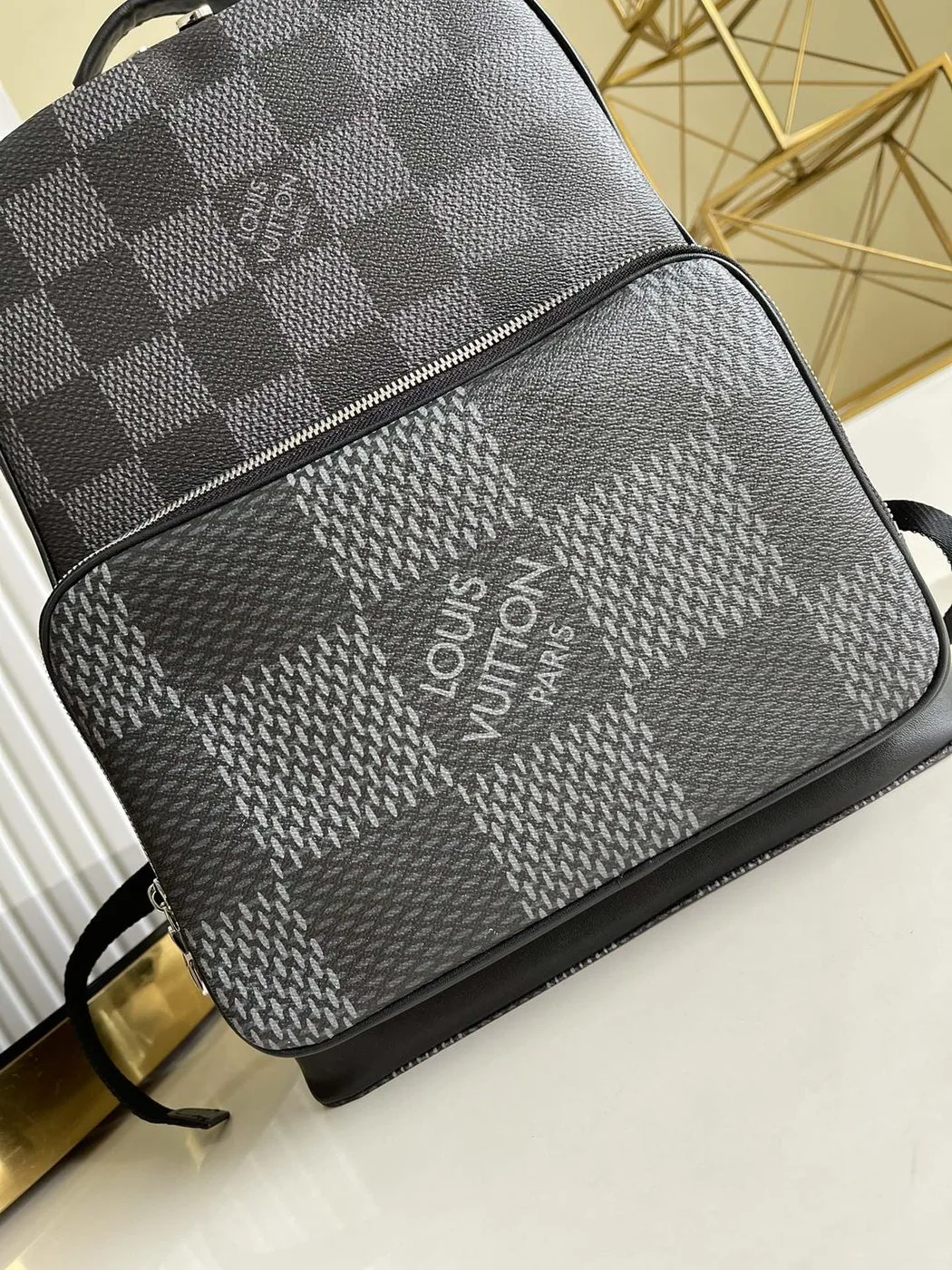 Alternative view of Louis Vuitton Campus Backpack Damier Graphite 3D Canvas Grey