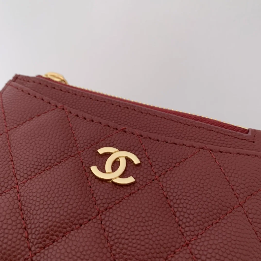 Chanel Flat Card Holder Purple Bag / - Image 7
