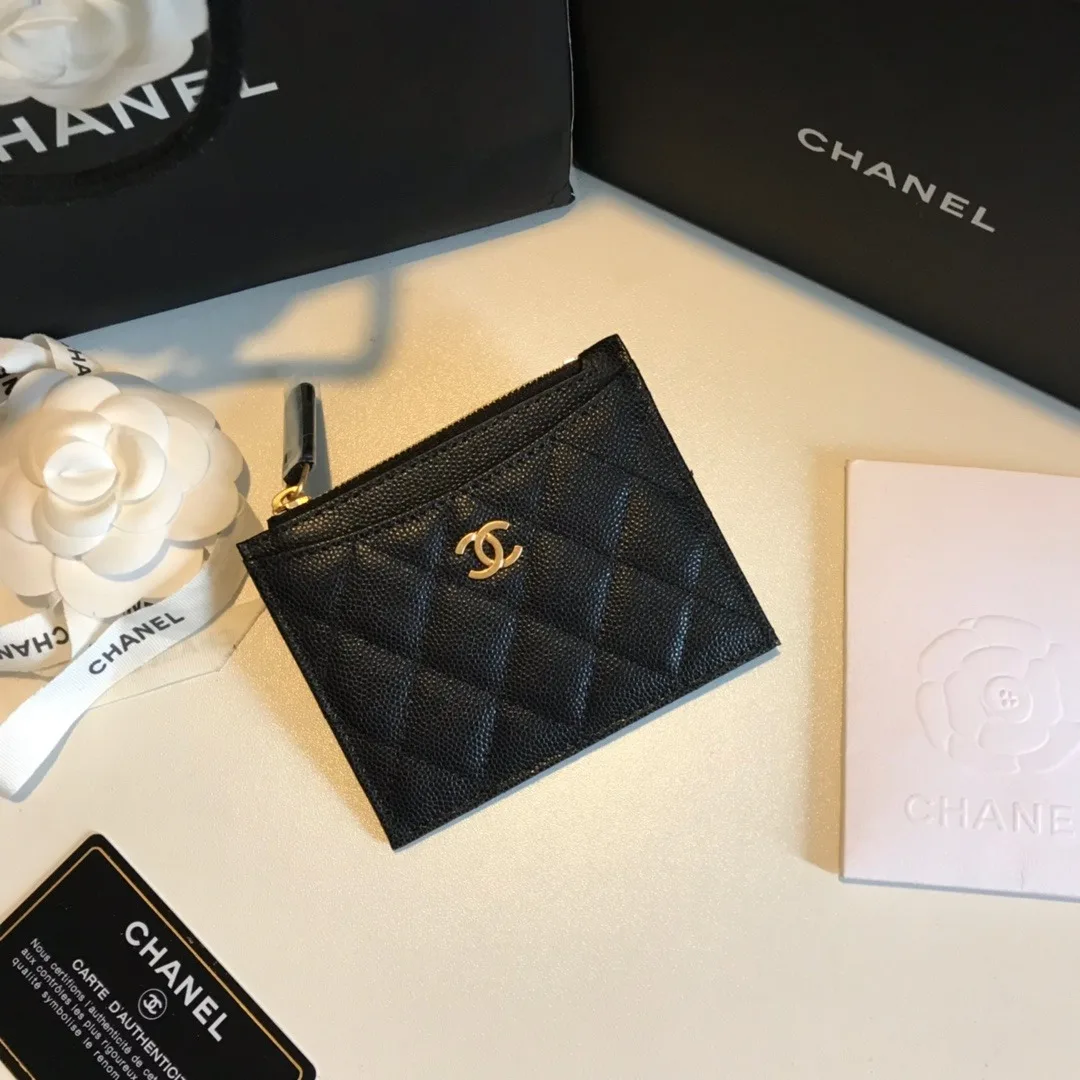 Alternative view of Chanel Flat Card Holder Black Bag /