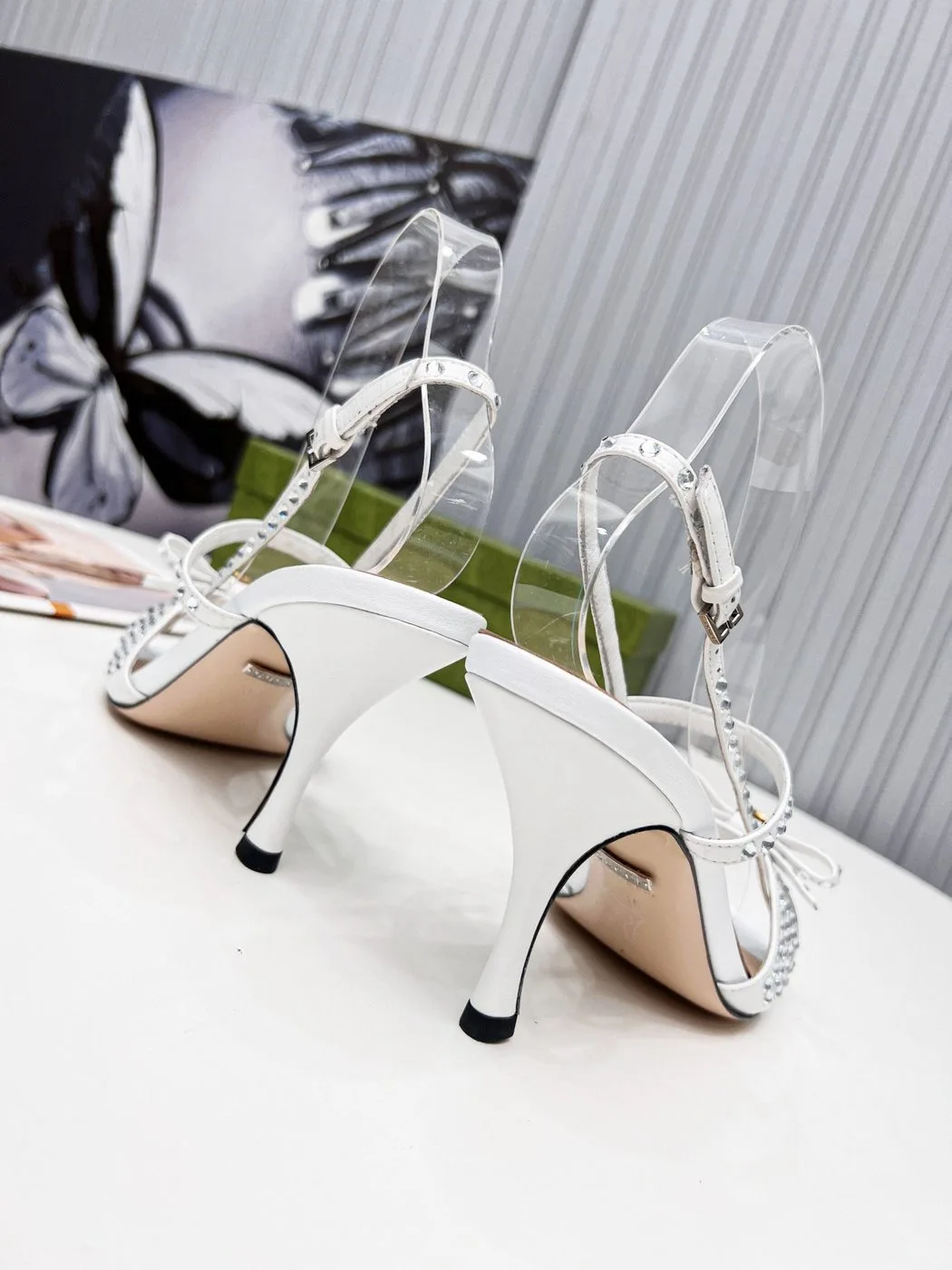 Gucci Women’s Sandal With Crystals White - Image 4