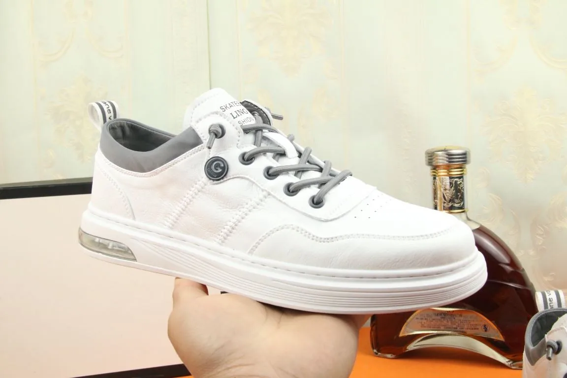 Jieshou x Gucci Men’s Sneakers Breathable Spring Autumn Winter White And Gray - Image 3