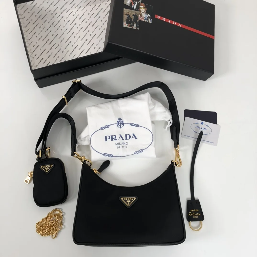 Prada Re- 2005 Re-Nylon Bag Black - Image 5