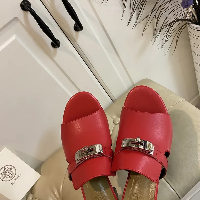 Hermes Candy Sandal Red , Women’s Shoes - Image 7