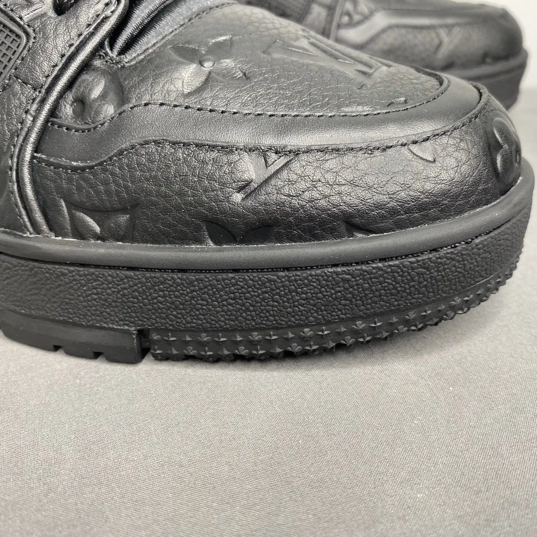 Louis Vuitton Trainer Sneaker Mix Of Materials Black Virgil Abloh - Image 6