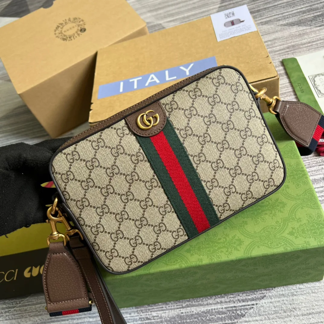 Gucci Ophidia GG Shoulder Bag Beige / - Image 10