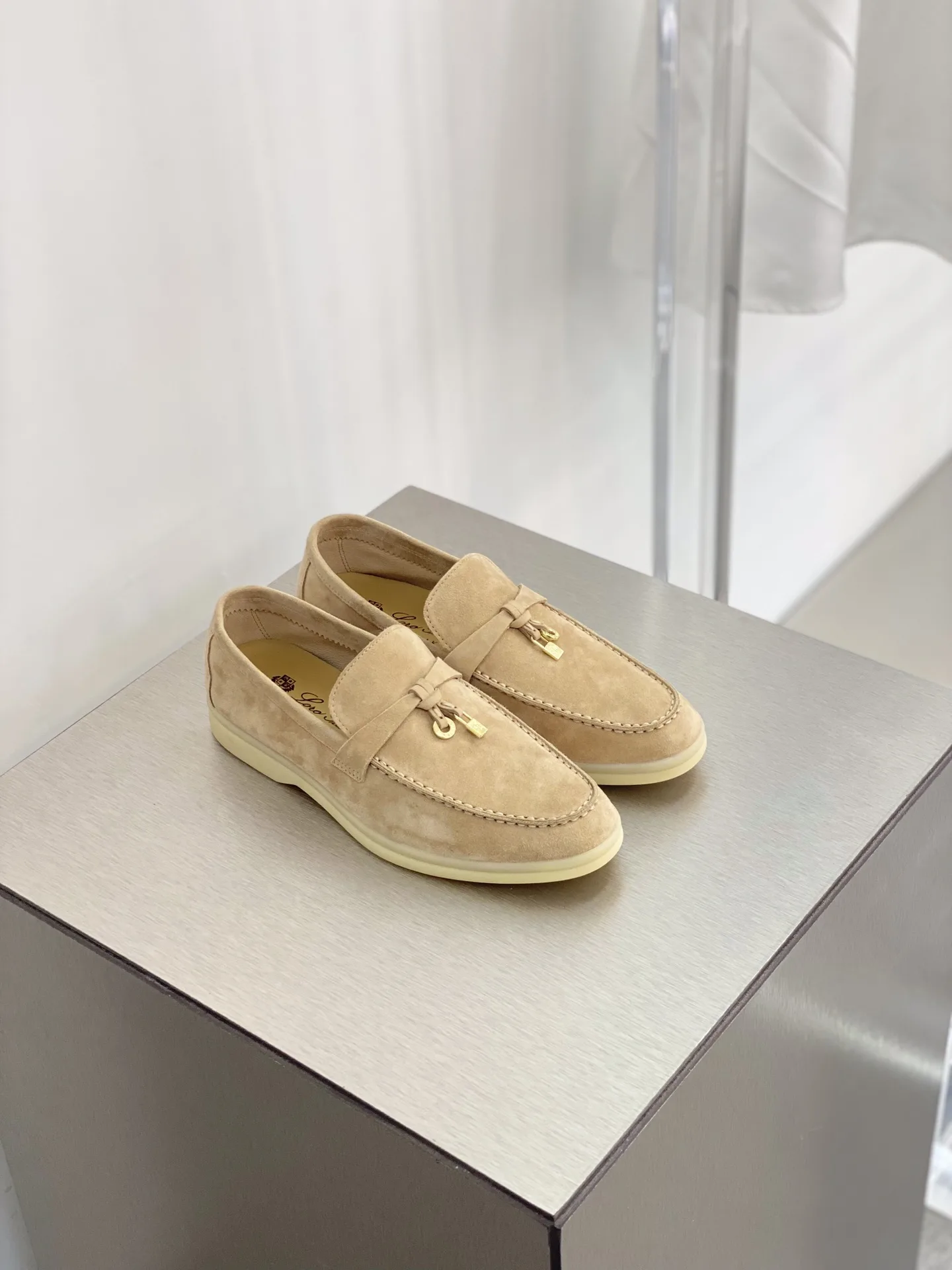 Loro Piana Summer Charms Walk Loafers Sandstone – FAE5444 - Image 3