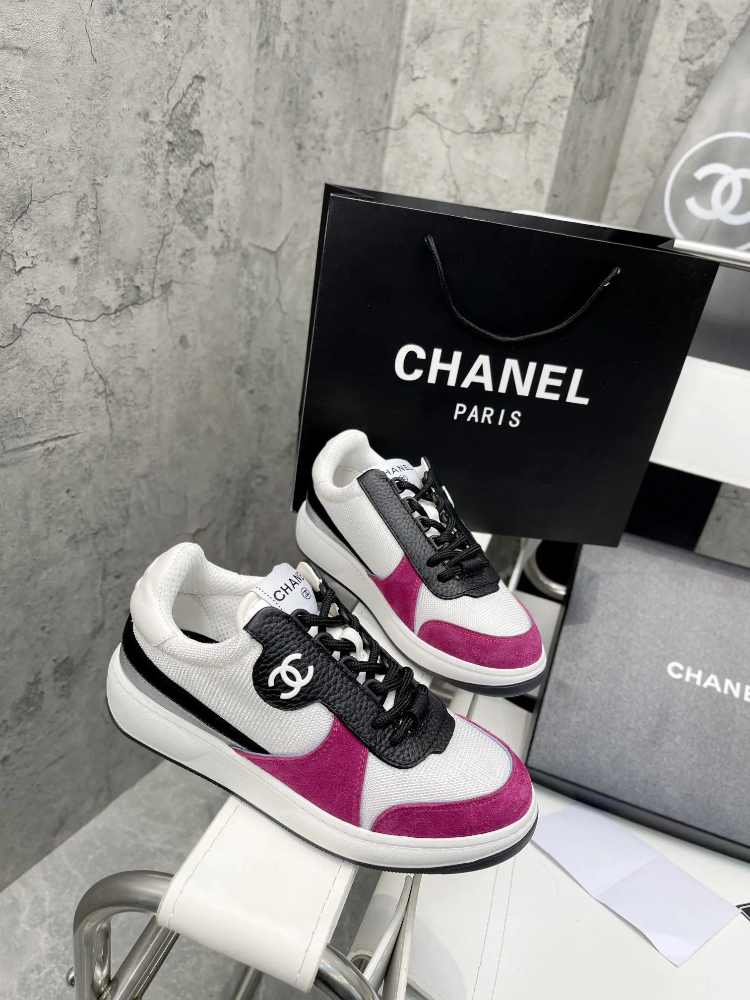 Alternative view of Chanel Sneakers White/Rosy , Shoes
