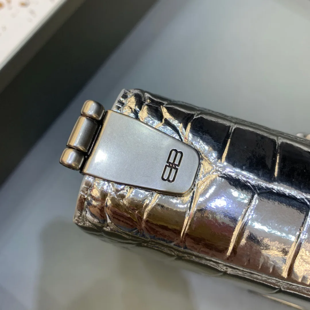 Alternative view of Balenciaga Triplet Small Bag Crocodile Embossed Silver