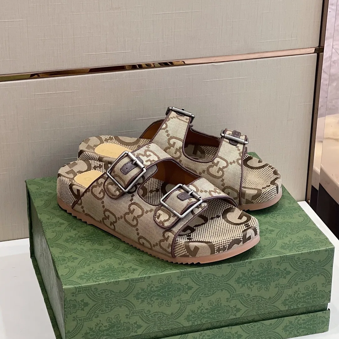 Gucci Maxi GG Slide Sandal With Straps Beige And Ebony 2HK60 - Image 3