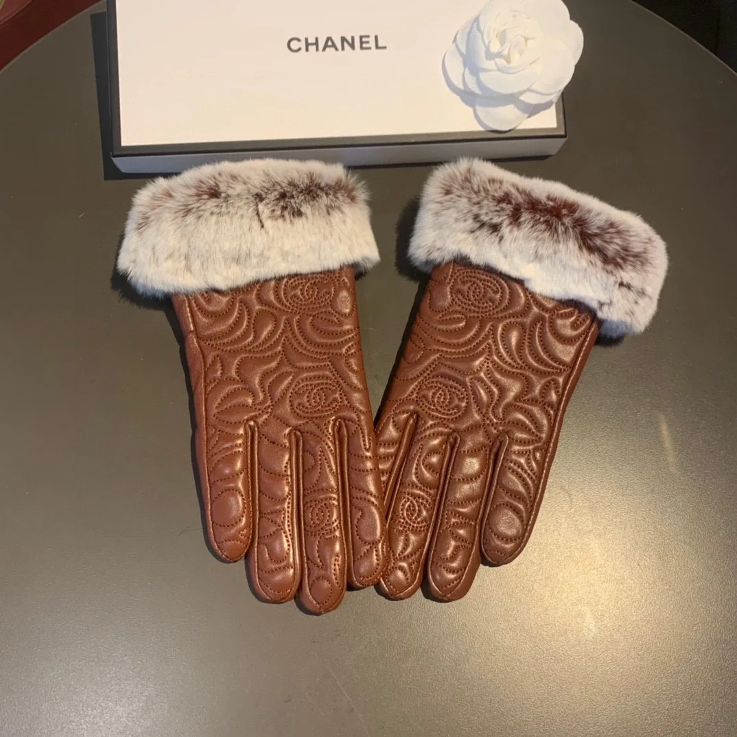 Chanel Gloves In Brown - Image 5