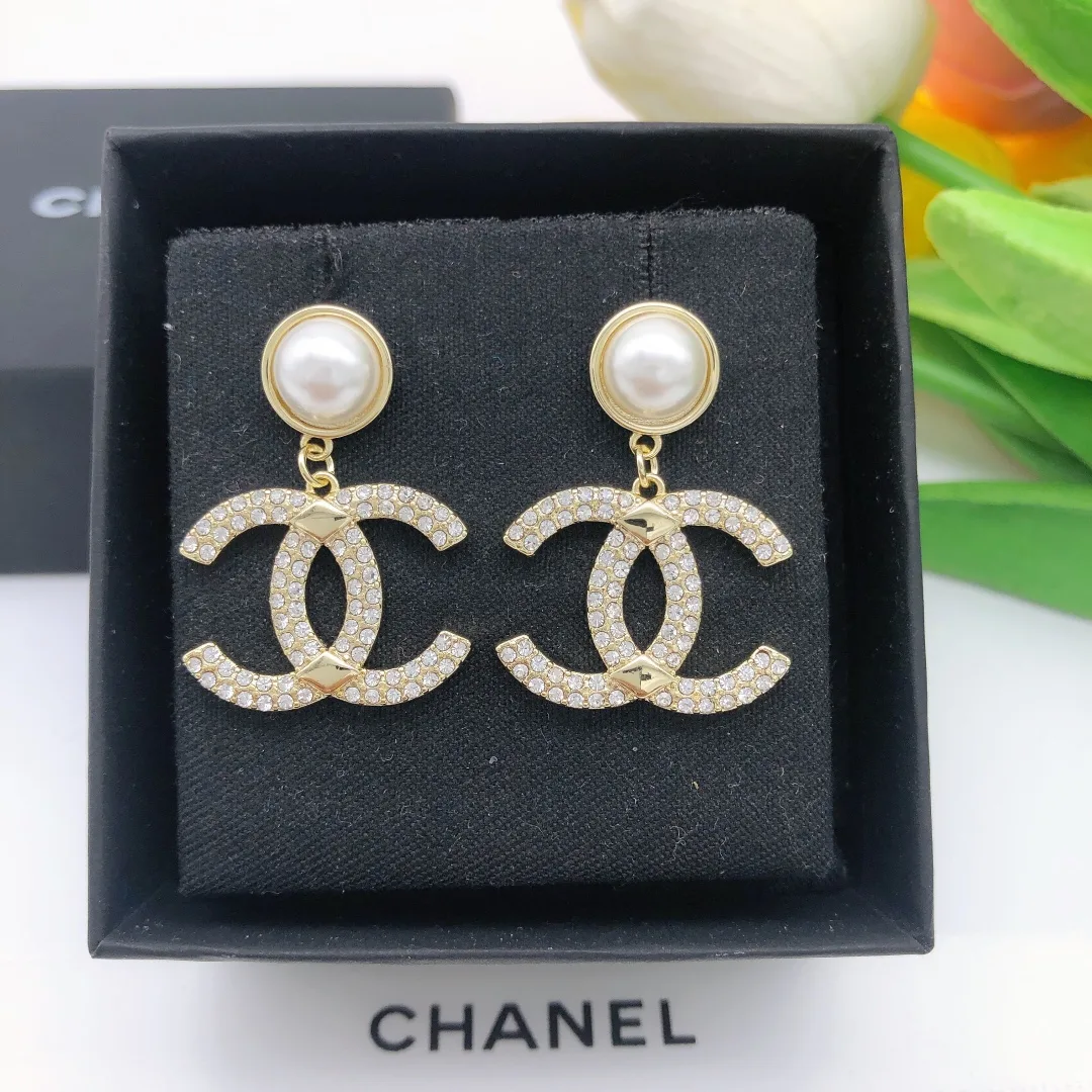 Chanel Earrings Gold Hardware - Image 4