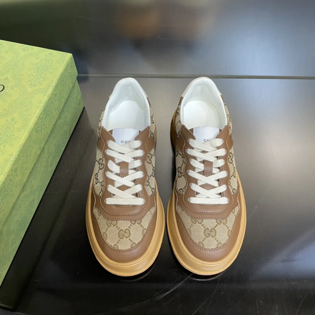 Gucci Womens GG Sneaker Brown And Beige - Image 4
