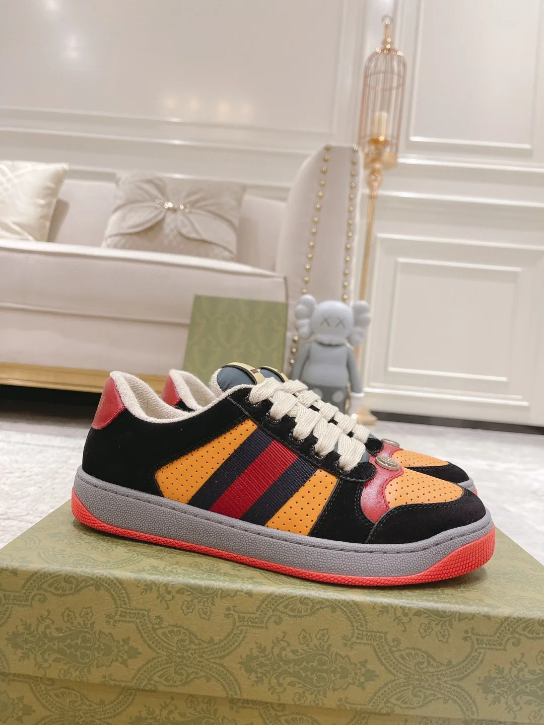 Gucci Lovelight Screener Sneaker Black GG Shoes - Image 4