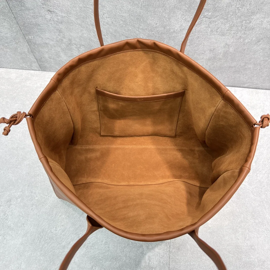Celine Cabas Drawstring Cuir Triomphe Tan / .04LU - Image 5