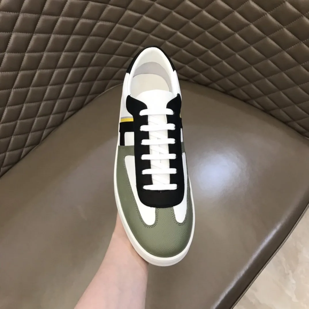 Hermes Boomerang Sneaker White/Green/Black - Image 3