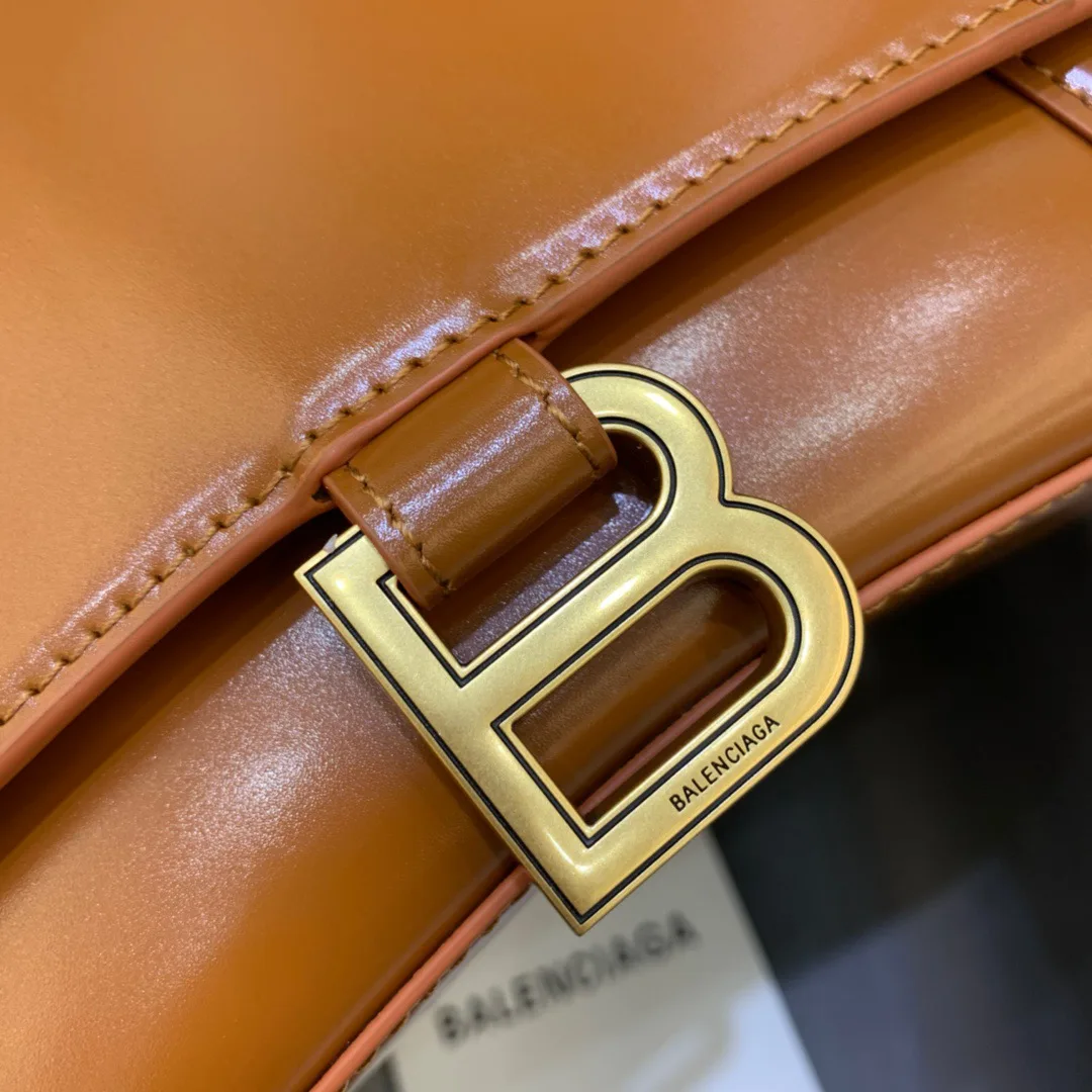 Balenciaga Hourglass Small Handbag In Brown - Image 8