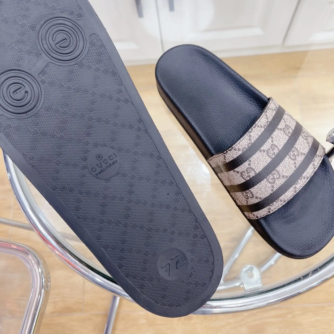 Gucci Women’s GG Slide Sandal Stripes Black - Image 5
