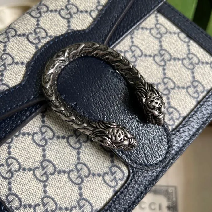 Gucci Dionysus Mini Bag Beige And Blue GG Supreme Canvas / - Image 5