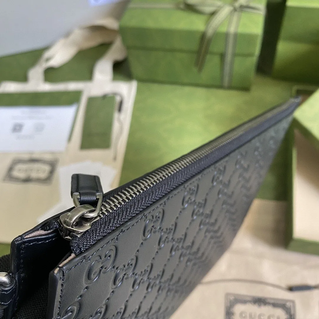 Gucci GG Embossed Pouch Black GG Embossed / - Image 3