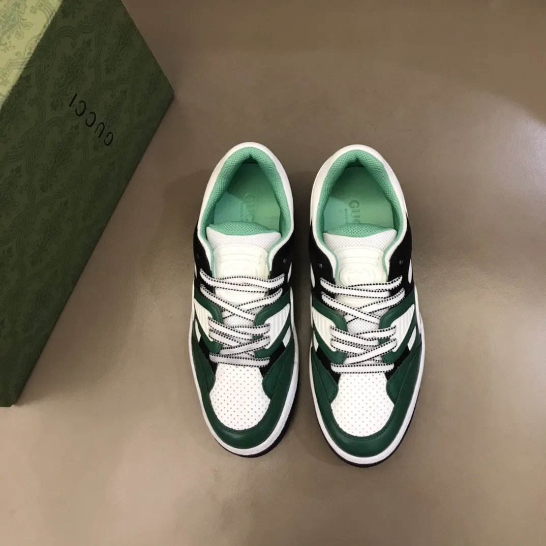 Gucci Men’s Basket Sneaker Dark Green - Image 5