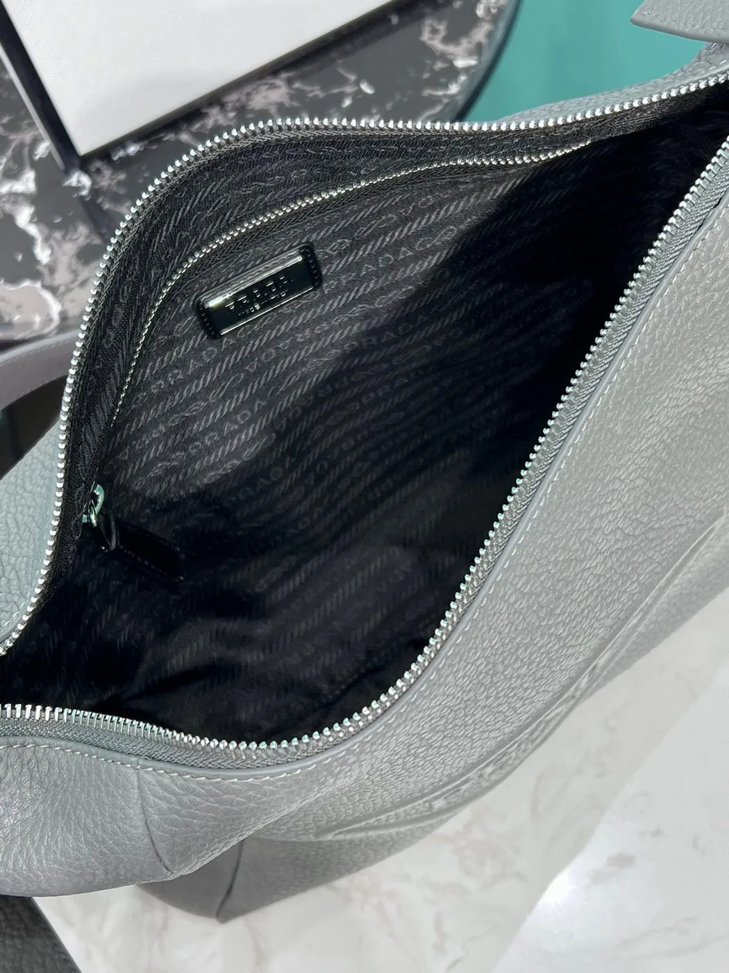 Alternative view of Prada Bag With Shoulder Strap In Grey / 2VH165_2BBE_F0K44_V_OOO