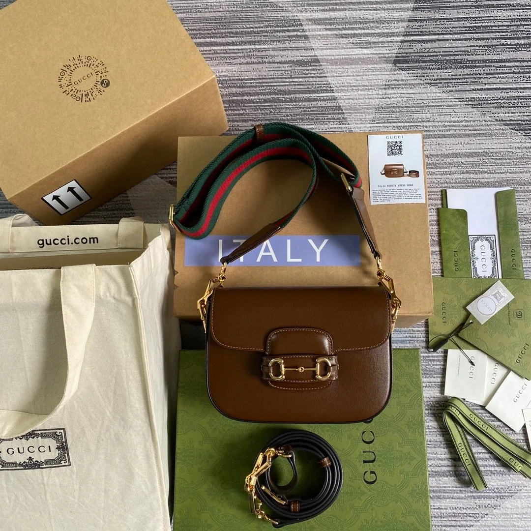 Gucci Horsebit 1955 GG Mini Bag Brown - Image 3