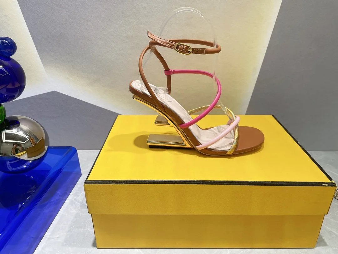 Fendi First Pink Nappa High-Heeled Sandals 8X8274AHIUF1GZU - Image 3
