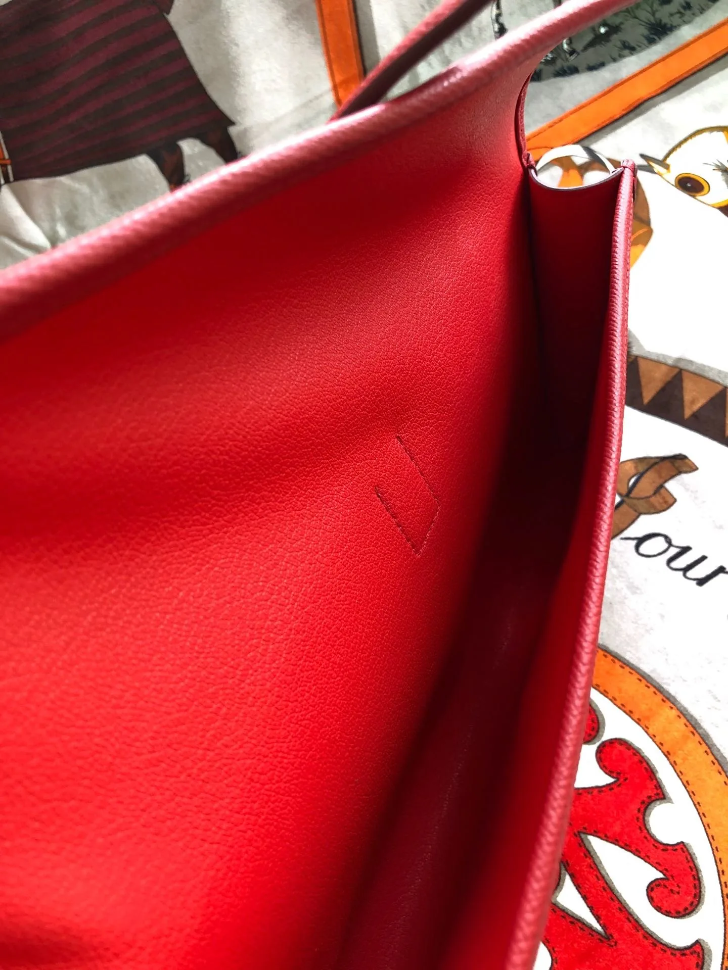 Hermes Jige Elan 29 Clutch Wallet / Red - Image 7