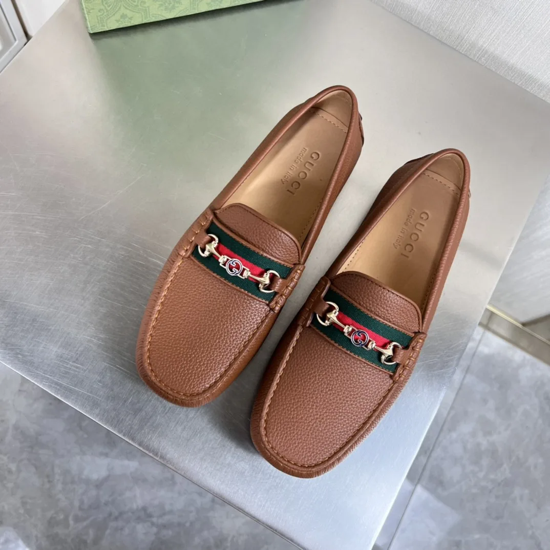 Alternative view of Gucci Men’s Loafers With Web Details Brown