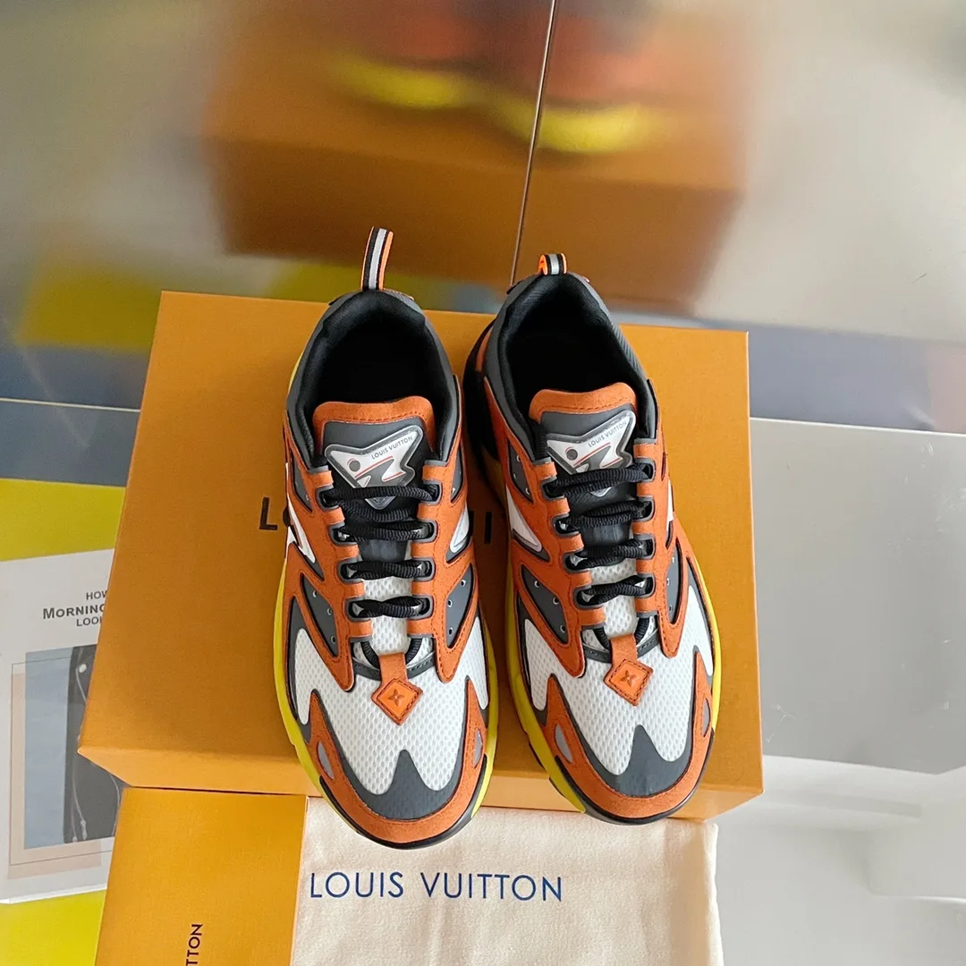 Louis Vuitton Men’s LV Runner Tatic Sneaker Orange - Image 4