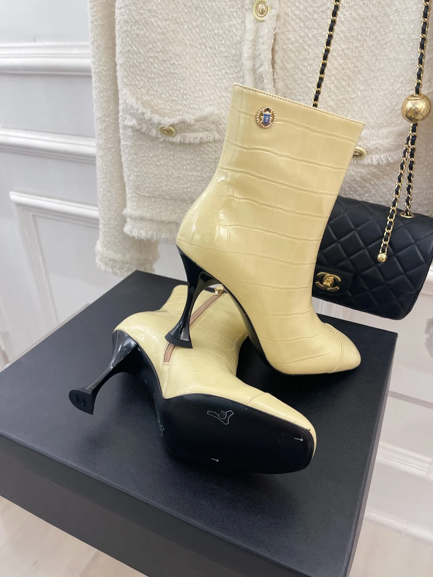 Chanel Women’s Short Boots Beige