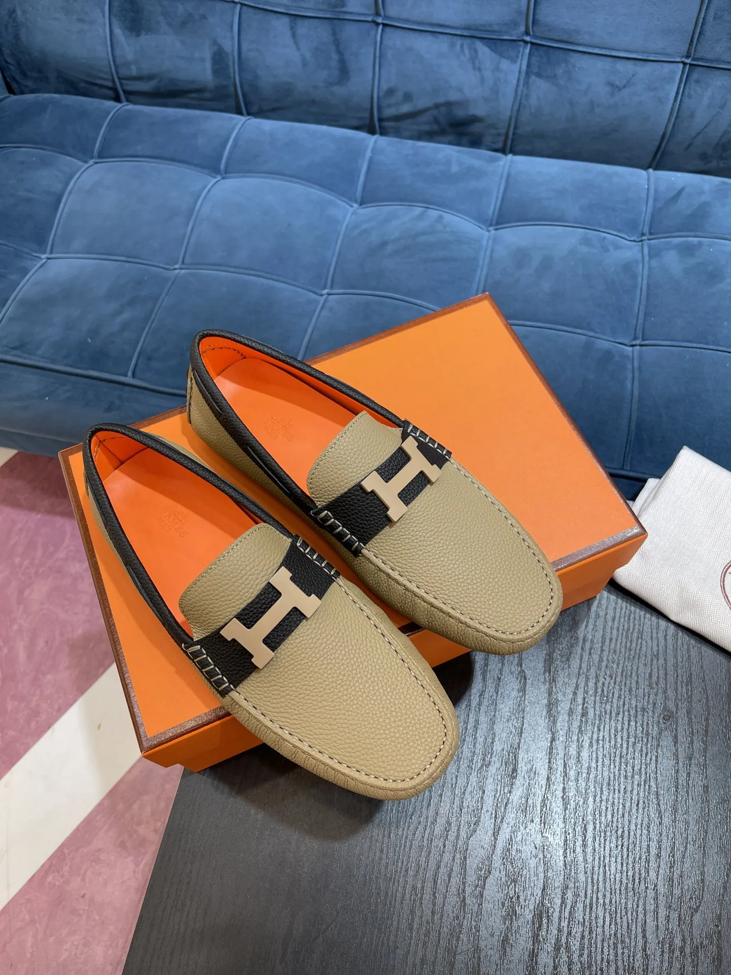 Alternative view of Hermes Irving Loafer Beige